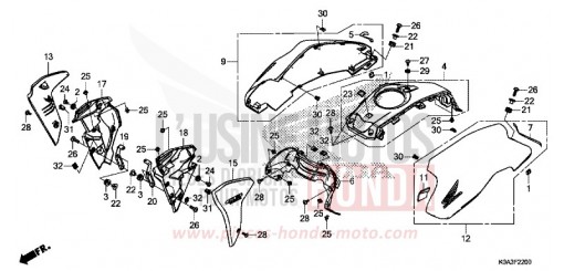 SHROUD/TANK COVER CBF300NAJ de 2018
